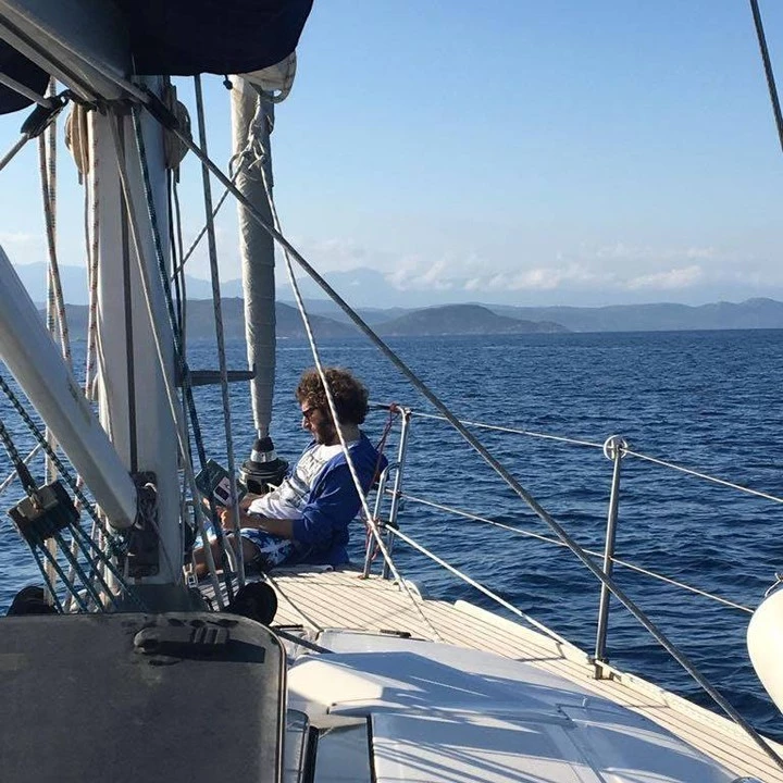 Lorenzo chilling onboard