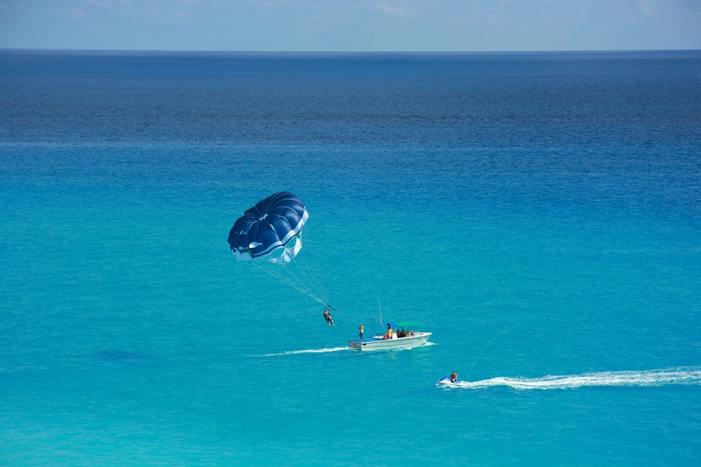 Parasailing and Jetskiing in the Caribbean