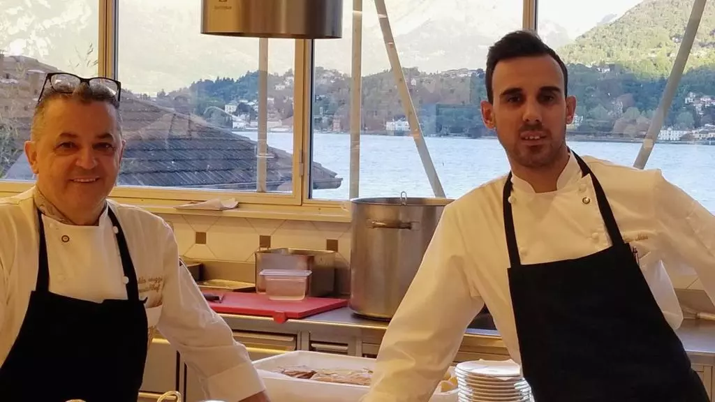 Roberto Nese and chef Osvaldo