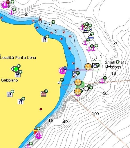 Nautical map Stromboli
