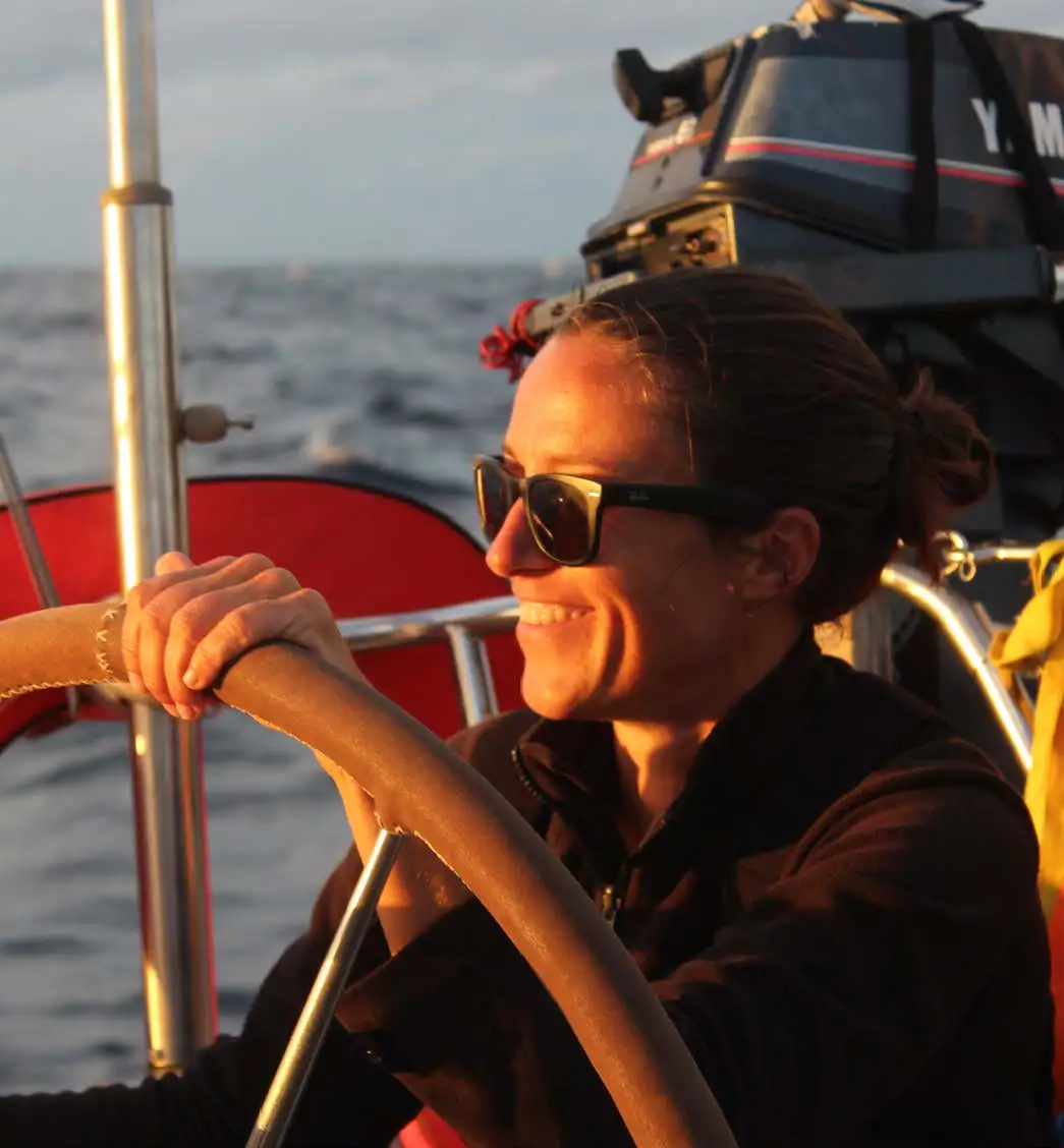 Sara Teghini onboard her Freya