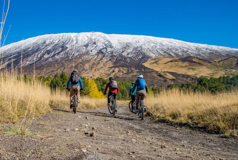 Biking on Mount Etna