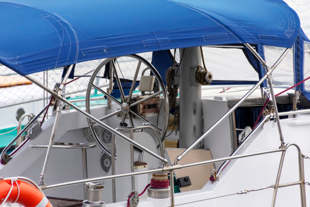 Canopy on a boat can provide good shelter for the crew