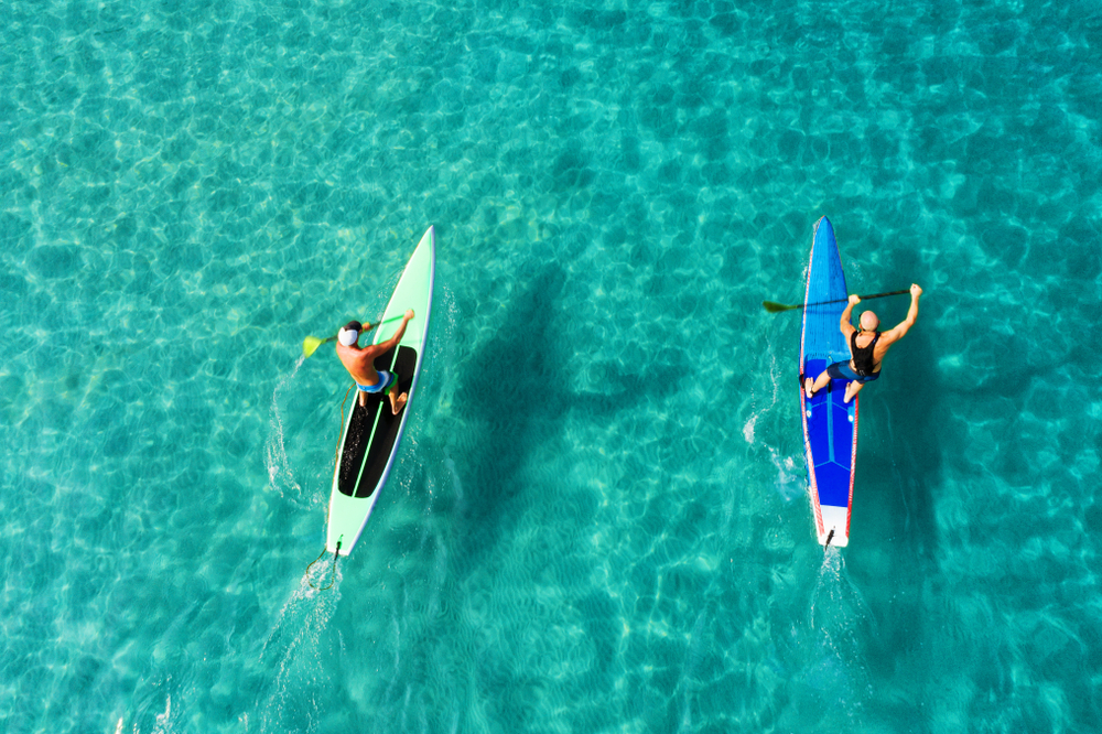 7 water sports activities on board: Stand-up-paddle (SUP)