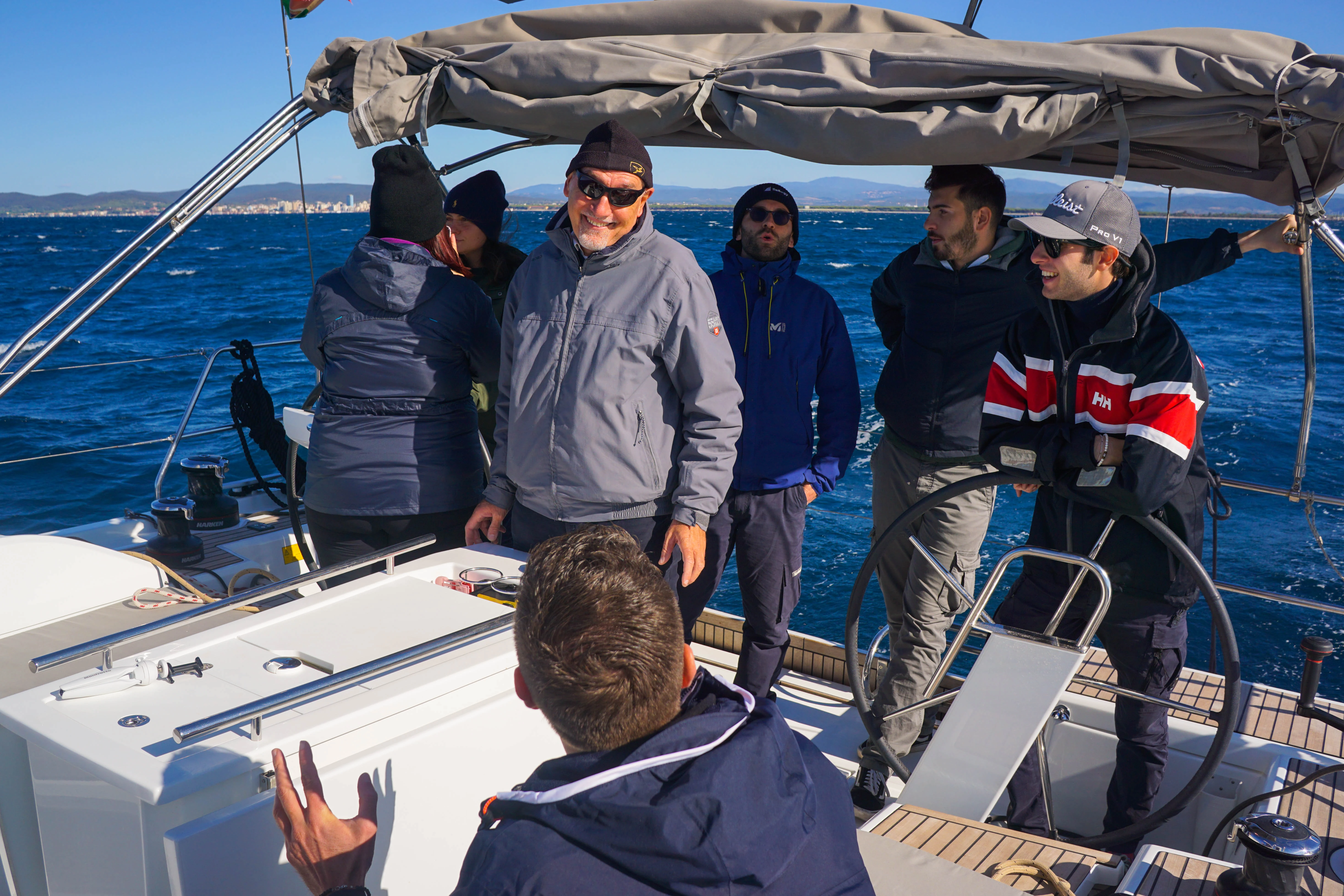 Our crew onboard the brand new Beneteau