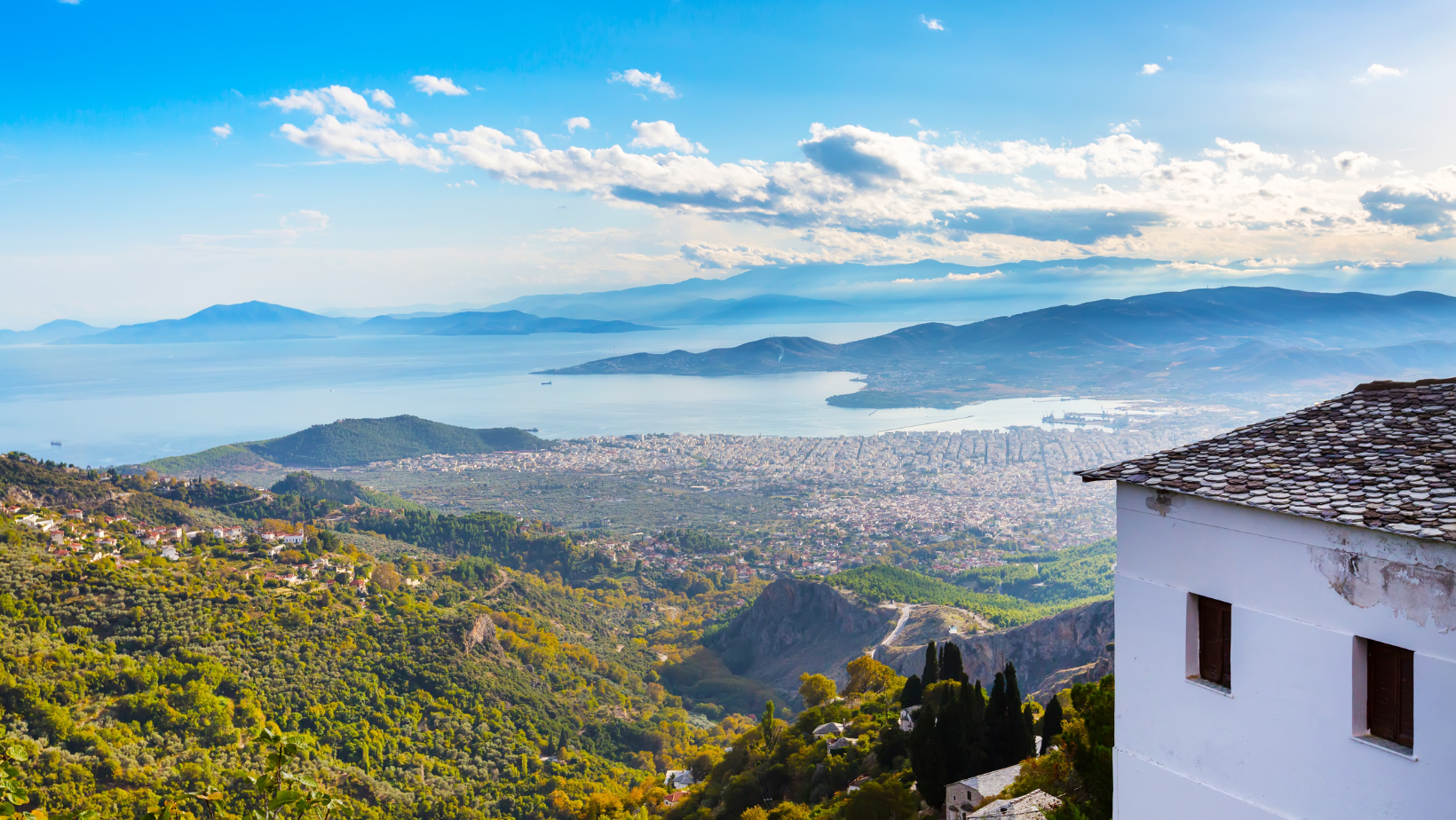 View of Volos from mount Pelion