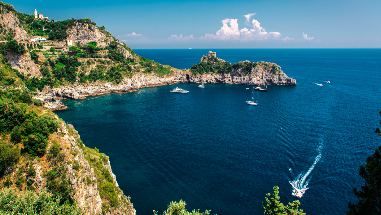 Beautiful bay in Amalfi Coast